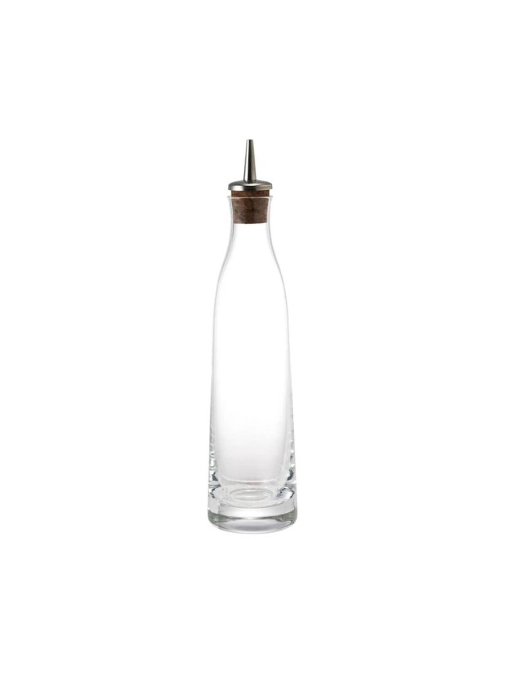 8 oz Glass Cruet Stainless Steel & Cork Spout NEW Kitchen Oil Vinegar Accessory